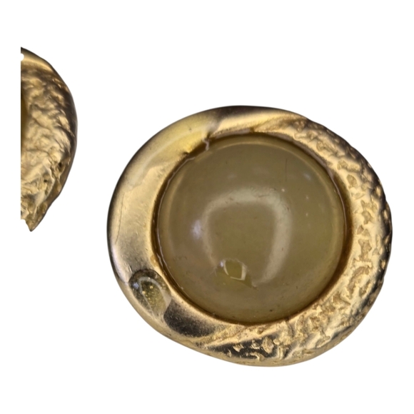 Ernst Gideon Bek Gold Green Vintage Brooch Earring Set - Picture 5 of 6